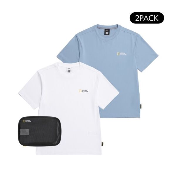 내셔널지오그래픽 N255UPA910 유니 메이스 2PACK 반팔티 BLUE 322124 : 라이프하우스X