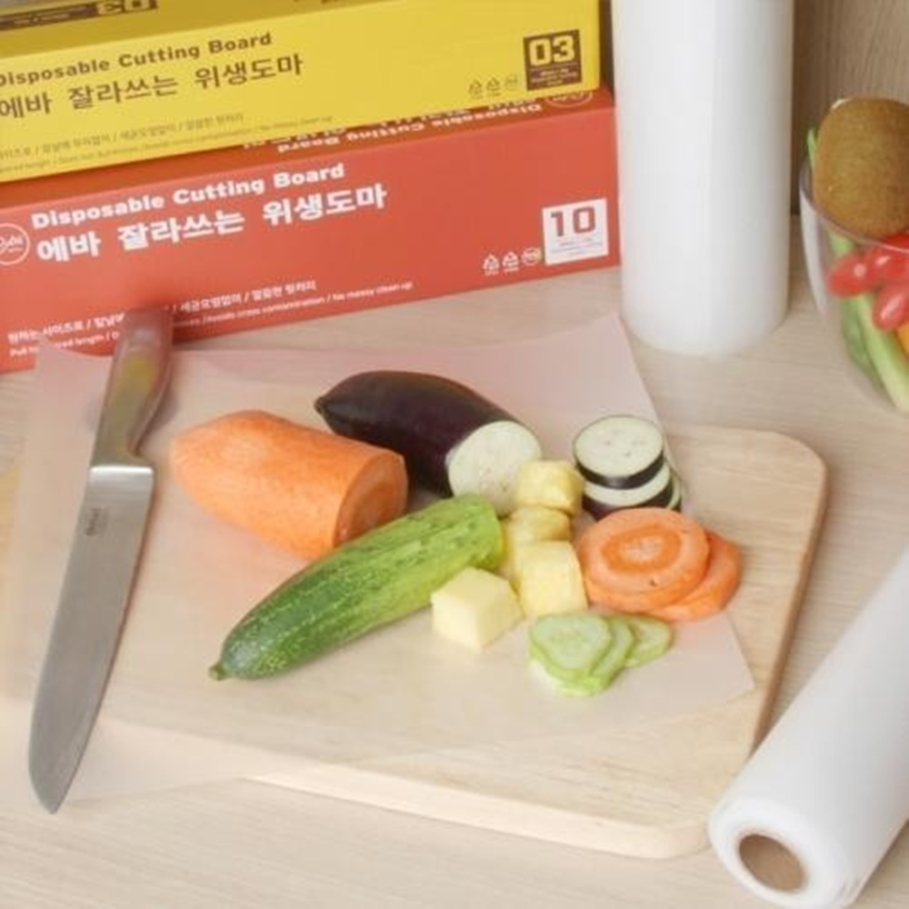 박대표마켓 일회용도마 잘라쓰는 이지컷 이유식도마 캠핑용 위생 도마 1롤 - 상세 이미지 3