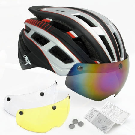 안전모 헬멧 자전거 고글 라이딩 보호 주행 킥보드 블랙 그레이 레드