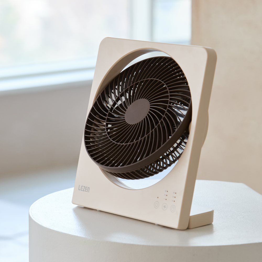 르젠 감성 초슬림형 디자인 무선 탁상용 스퀘어팬 LZEF-EMB10