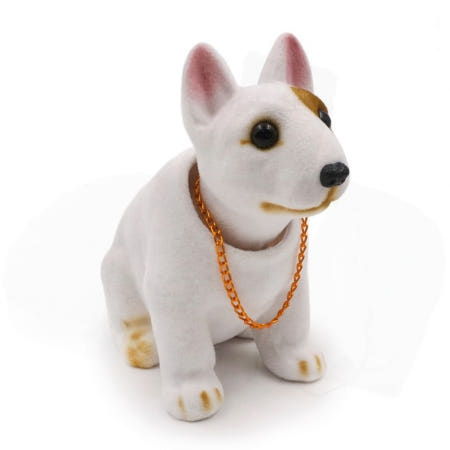 차량 강아지 흔들이 불테리어 인형 장식품 내부 꾸미기