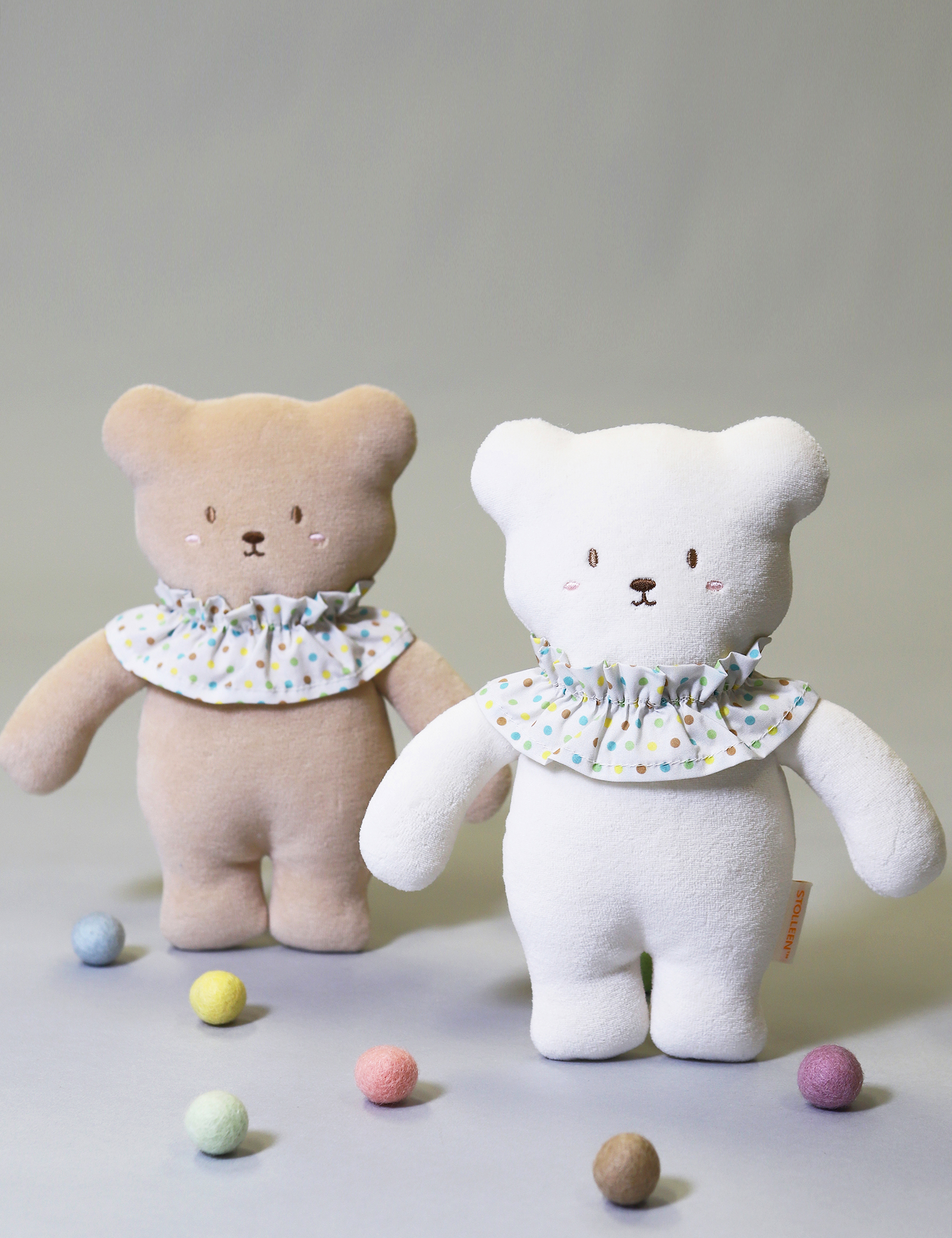 슈톨렌 멜로우 모찌 곰돌이 애착인형 오가닉 신생아 아기 출산 선물 (24cm)
