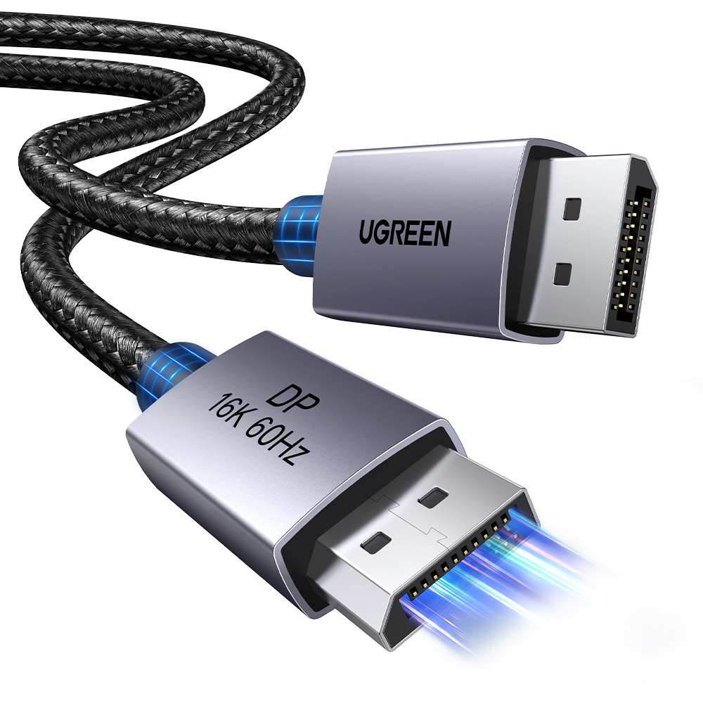 유그린 16K 60Hz DP to DP V2.1 모니터 케이블 DP131 2m, 1개 - 메인 이미지