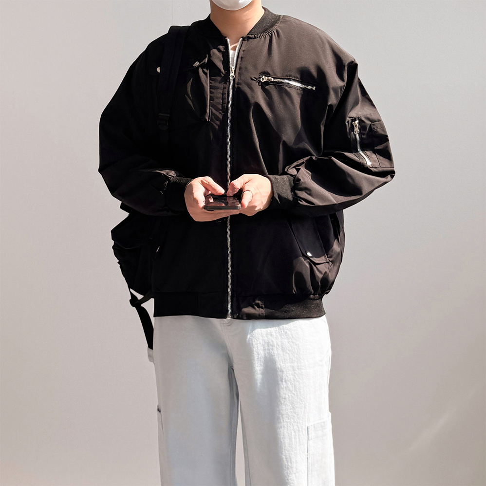 남자봄아우터 ma-1 남자항공점퍼 블루종 이미지 2