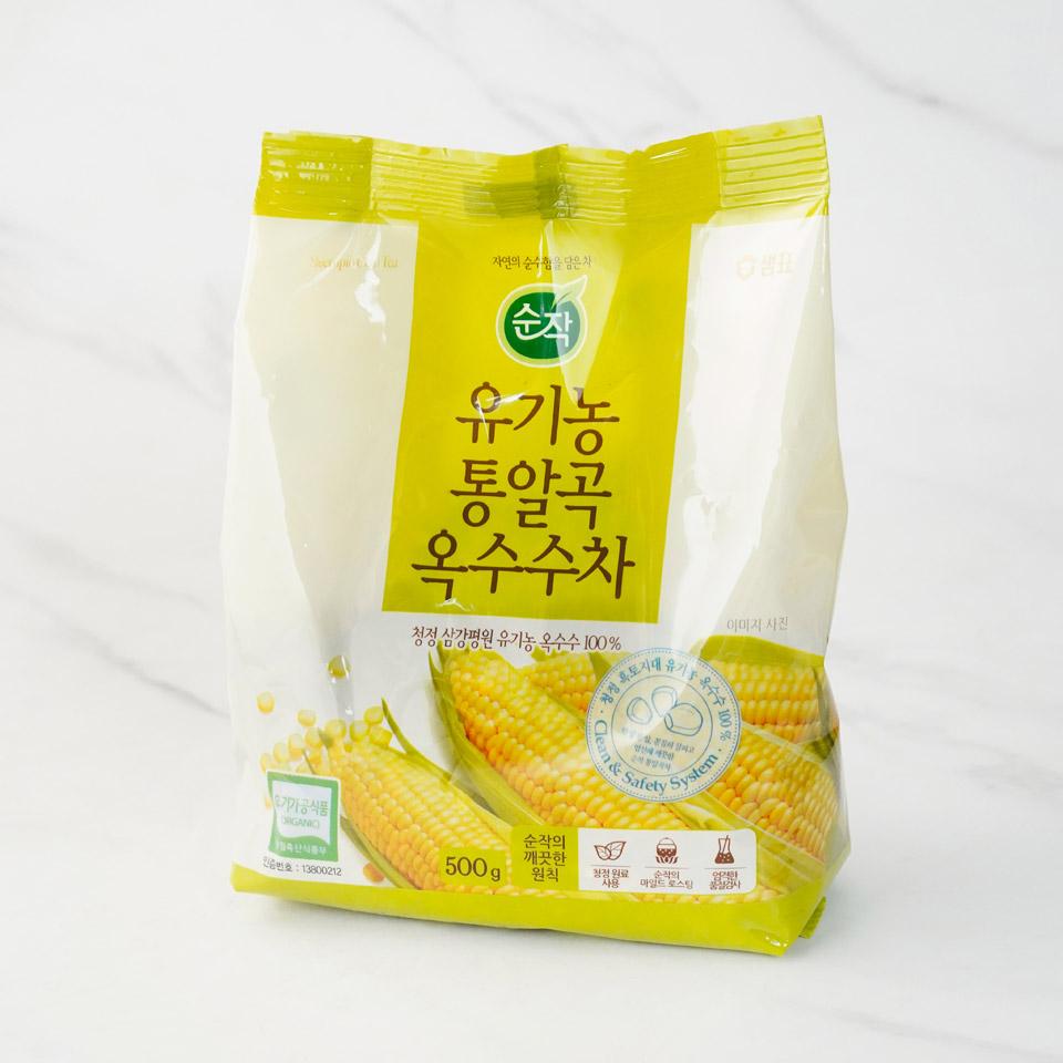 메가마트 샘표 순수 유기농 통알곡 옥수수차 500g - 상세 이미지 2