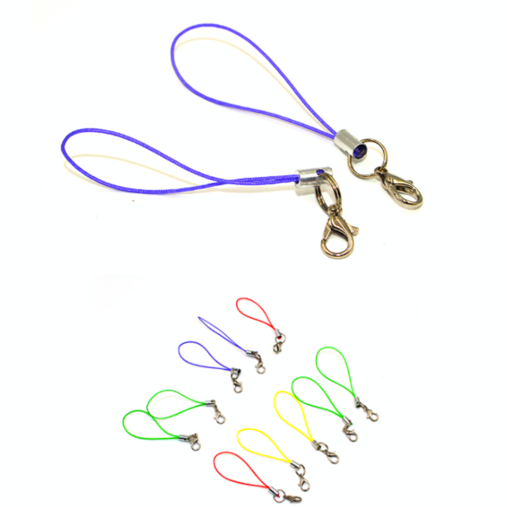 핸드폰스트랩고리10개입 컬러랜덤 휴대폰줄 USB키링연결끈 악세사리스트랩