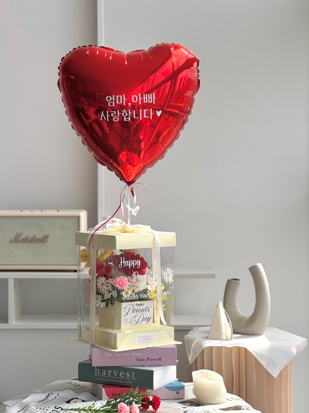 완제품 카네이션 선물 조화 꽃다발 플라워 박스 부모님 용돈 어버이날 스승의날 - 상세 이미지 3