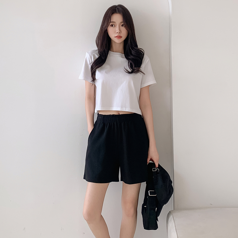 여자 반바지 A라인 트레이닝반바지 숏팬츠 츄리닝 운동복 고무줄 밴딩 편한 팬츠 면 코튼