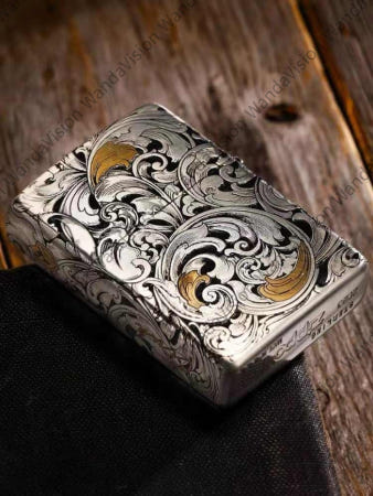 [해외]정품 순은 페인트 당초 낙찰 지포 라이터