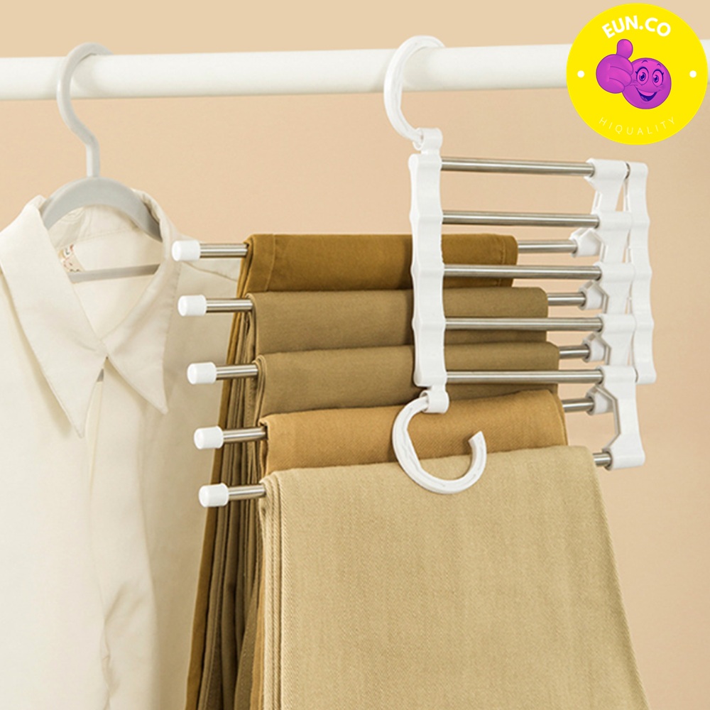 5단 바지걸이 치마 목도리 걸이 좁은 옷장 공간활용