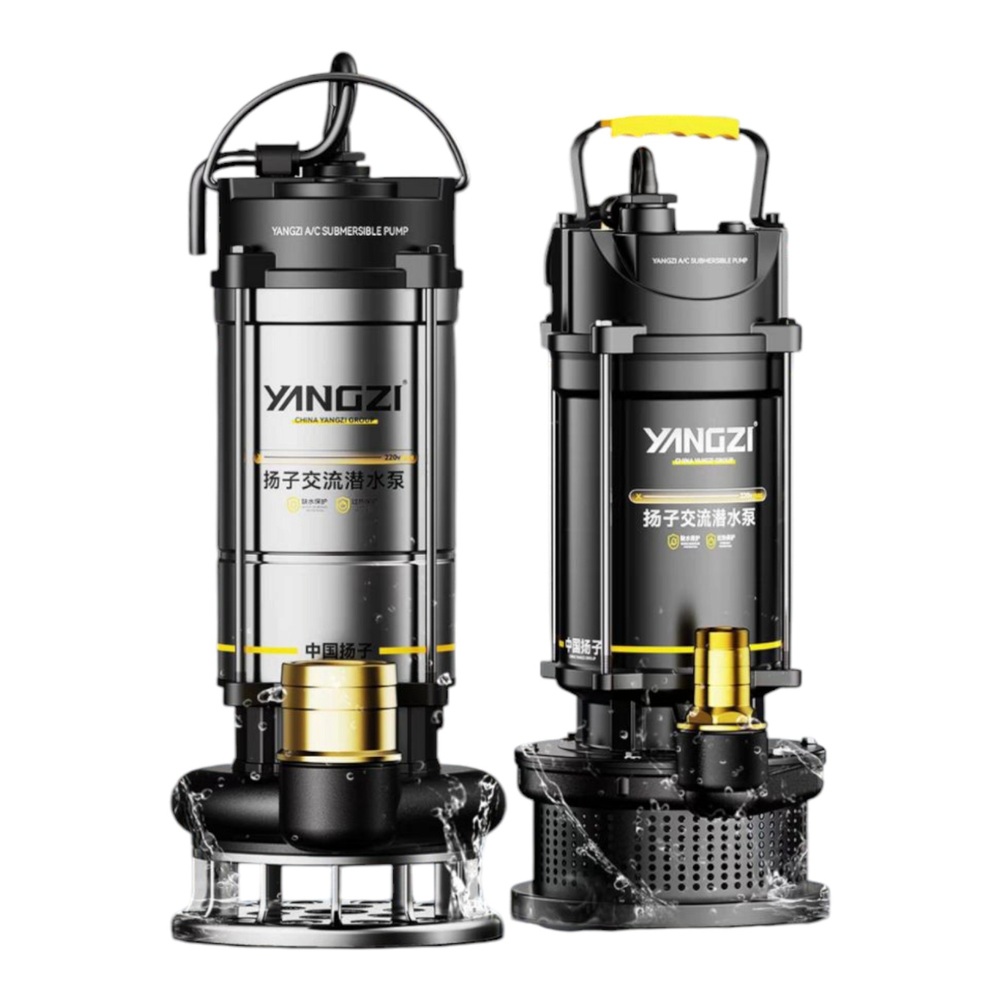 수중펌프 농업용 전기양수기 배수 물펌프 220V D.청수 방청 1100W-1인치 10m선 1세트 - 상품 이미지
