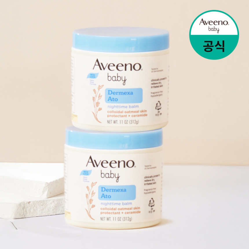 아비노베이비 더멕사 아토나이트타임밤 민감 순한 아기 보습 312ml, 2개 사진 1