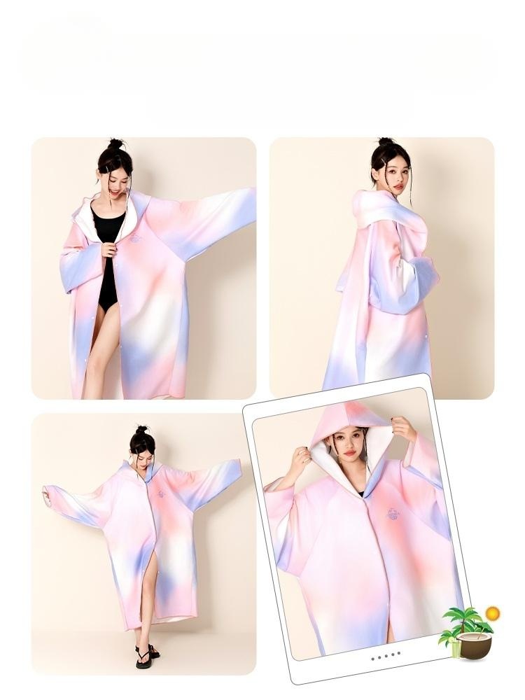 수영 판초 드라이 로브 물놀이 타월 다이빙 가운 - 상세 이미지 4