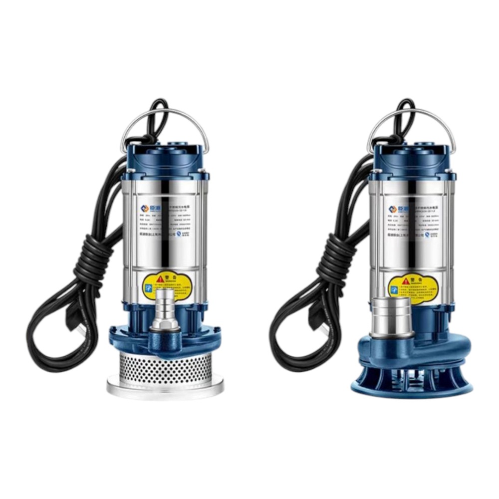 수중펌프 전기양수기 워터펌프 배수 수중모터 220V B.1.1KW 1인치 10m 호스 정수 1세트 - 상품 이미지