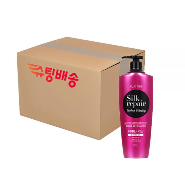 엘라스틴 실크리페어 퍼펙트샤이닝 골드실크 샴푸 550ml 9개 : 마켓드리아