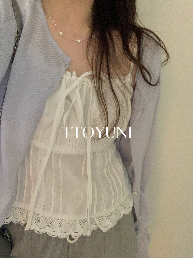 프리티영띵 PYT 루즈 린넨 가디건 라운드넥 나그랑 자개뱃지 긴팔 여름 떠유니 상세 이미지 10