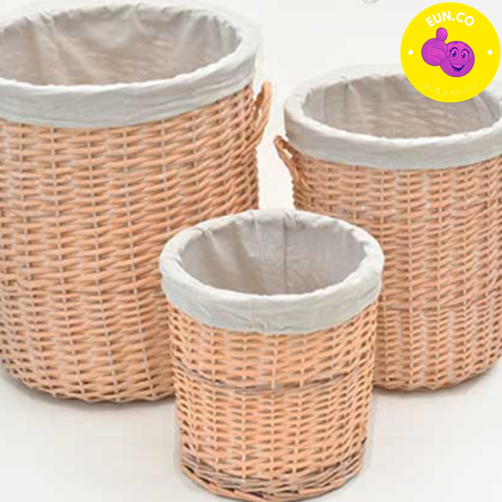 장난감 빨래 바구니 예쁜휴지통 핸드메이드 라탄 뚜껑형 천안감 강아지