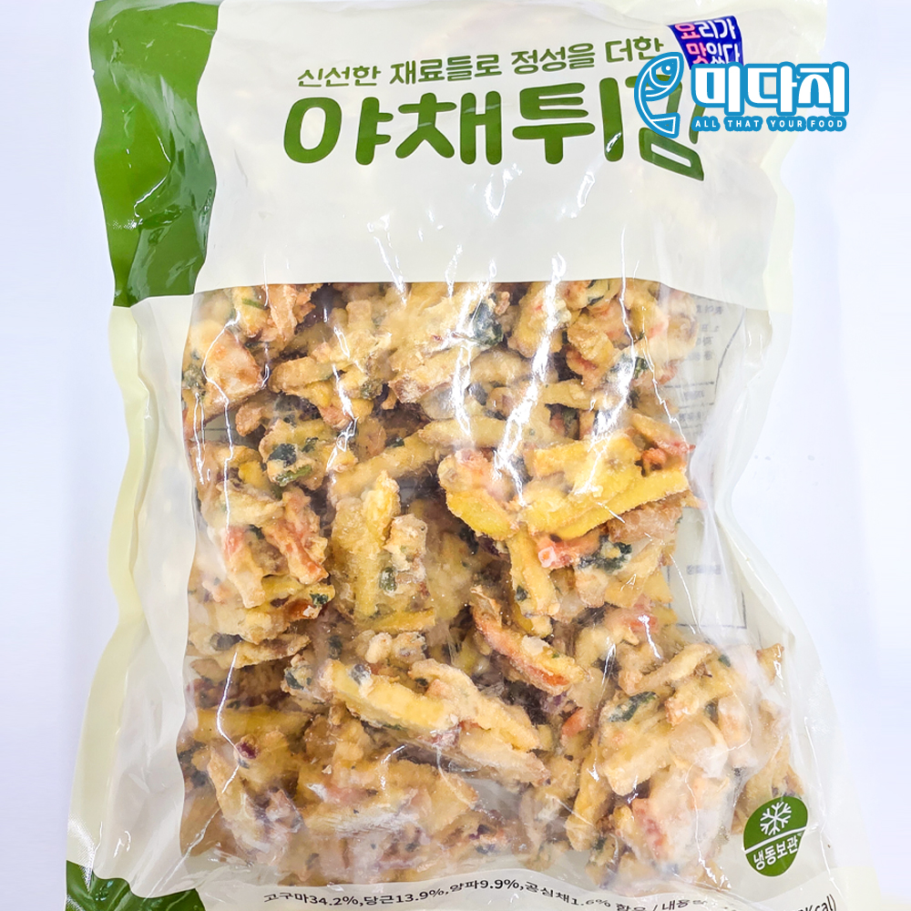 미다지 대용량 업소용 식자재 튀김류 벌크 1kg 8봉 분식 고추 야채 오징어 3종 - 상세 이미지 3