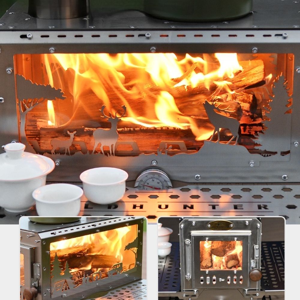 오븐화목난로 화로대 그릴 바베큐 장작 캠핑용 주택 - 상세 이미지 3