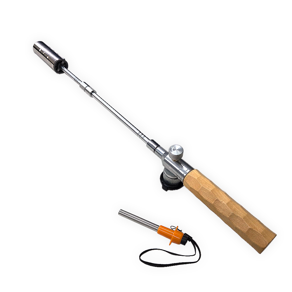 밥캠핑 3단 롱토치 59cm 캠핑 휴대용 가스토치 이그나이터 포함