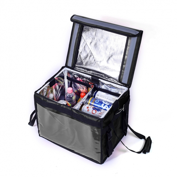 48L 칸막이 특대형 도시락가방 배달 보온보냉백 블랙