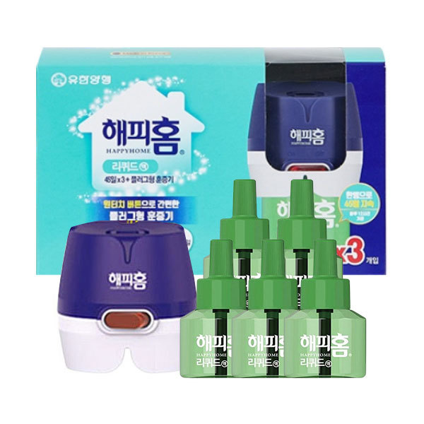 해피홈 리퀴드훈증기 플러그+리필45일x5개 /모기약 : 이머즈상점