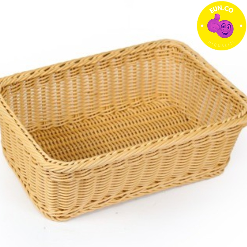 라탄 직사각 바구니 과일바스켓 빵트레이