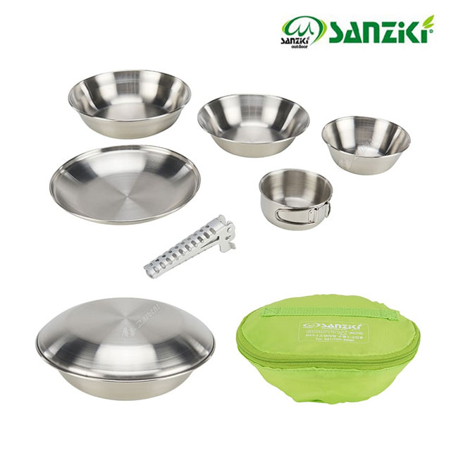 산지기 부티나 스텐 캠핑 코펠 세트 라면 백패킹 식기 1-2인용 냄비 MA-1100