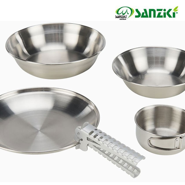 산지기 부티나 스텐 캠핑 코펠 세트 라면 백패킹 식기 1-2인용 냄비 MA-1100