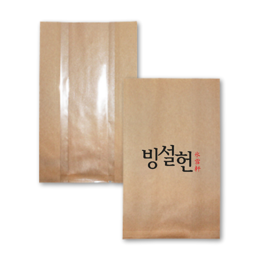 대형 창봉투인쇄 M방 주문제작 베이커리 도넛 크로플 식품포장용 100장, 15x6x25cm, 베이지 - 상품 이미지