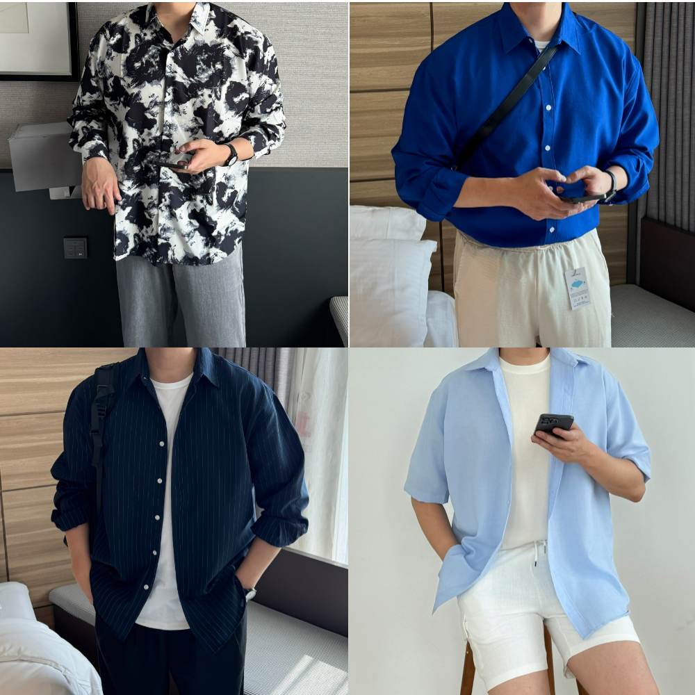 하와이안셔츠 남자린넨셔츠 구김없는셔츠 5종 - 상세 이미지 5