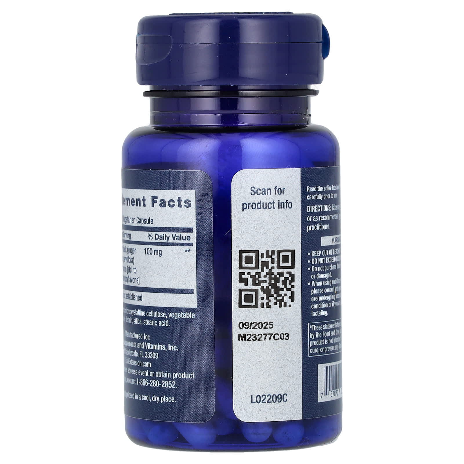 라이프익스텐션 파비플로라 100mg 흑생강 미국직구 배스큘라 섹슈얼 30캡슐, 3개 - 상세 이미지 3