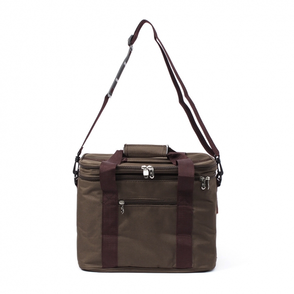 18L 큰 도시락가방 피크닉 보온보냉가방 브라운