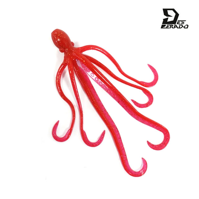 데스페라도 캡틴 옥토퍼스 타코웜 타이라바 대구라바 레드, 12cm - 상품 이미지