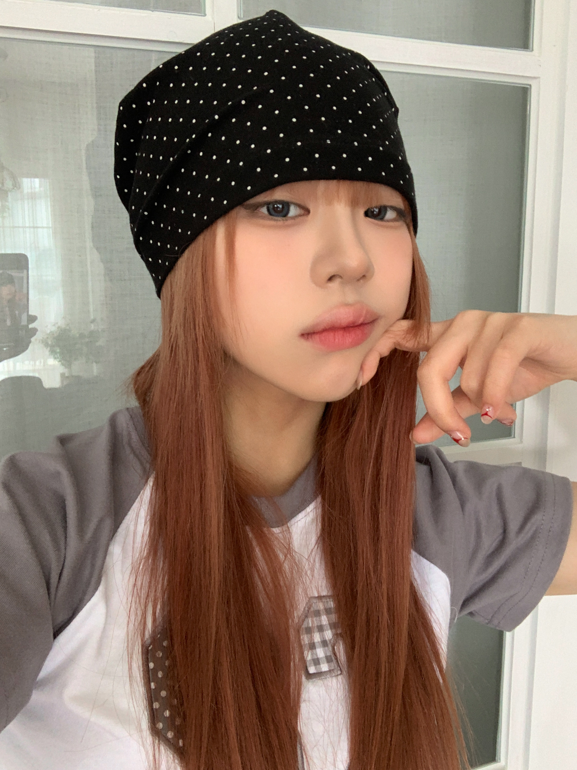[MD추천!] 미니 도트니 코튼 백셔링 비니 모자 2color 상세 이미지 16