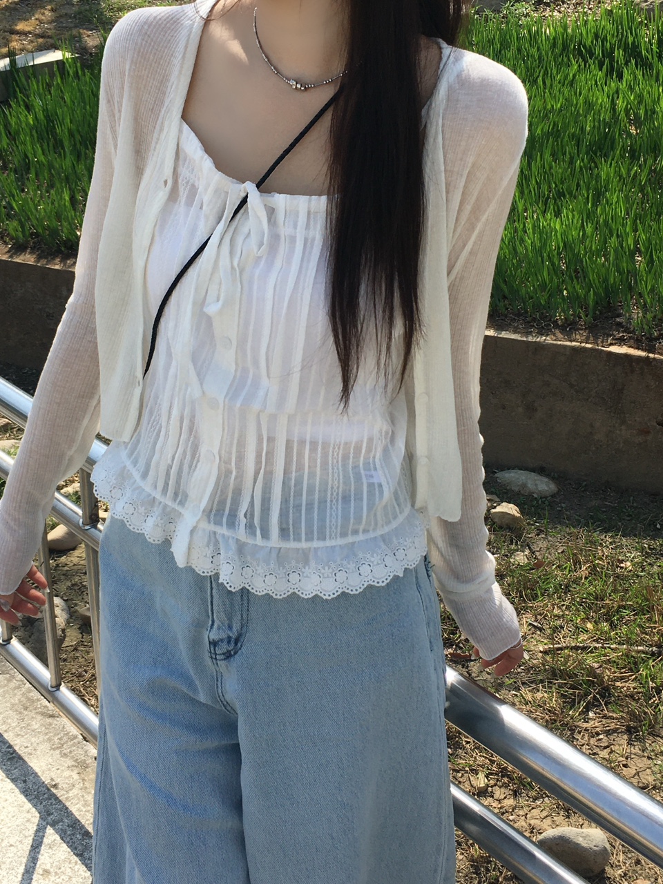 [햇빛가림용🌞💛] 클로버 썸머 후들 시스루 가디건 (6color) 상세 이미지 3