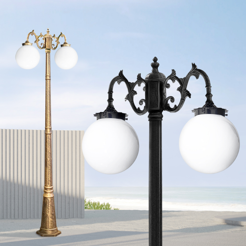 전기가로등 LED 야외조명 정원 마당 엔틱 가로등 PC글로브 조명등 꽃가지 1.4M 25호 - 상품 이미지