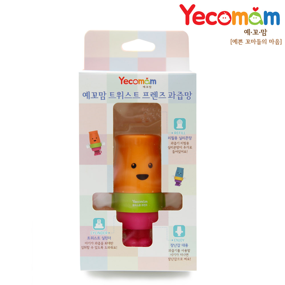 예꼬맘 프렌즈 트위스트 아기 과즙망+리필망 유아 실리콘 - 상세 이미지 2