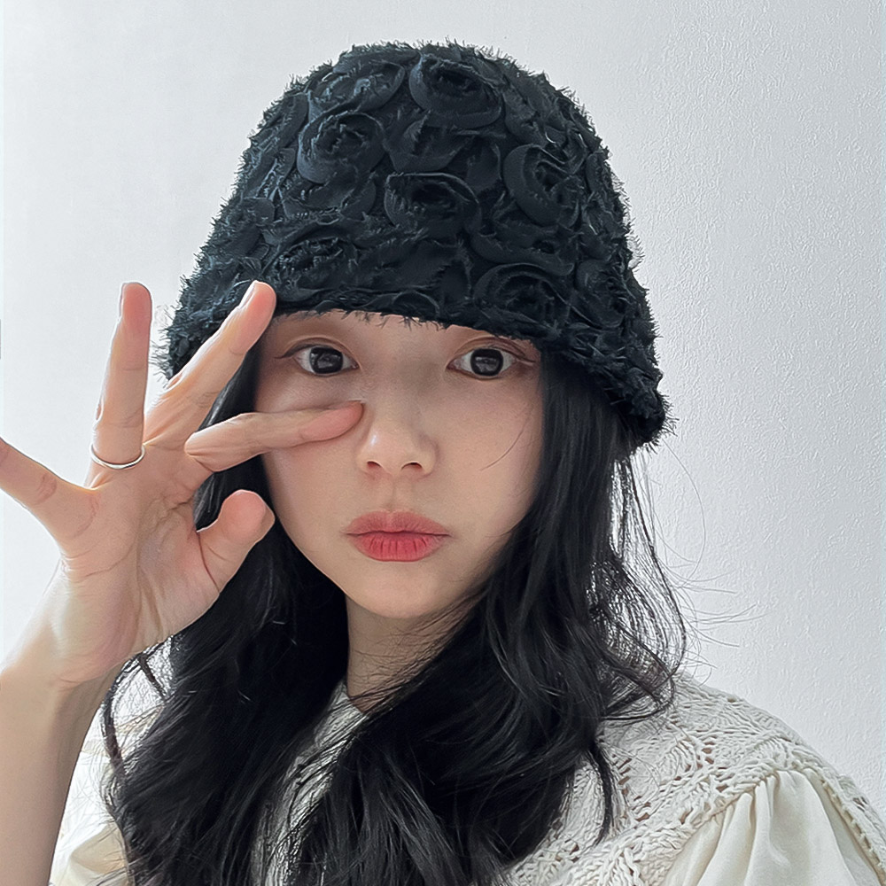 플라워 패턴 링클 버킷햇 벙거지 봄 여름 숏챙 플로피햇 이미지 7