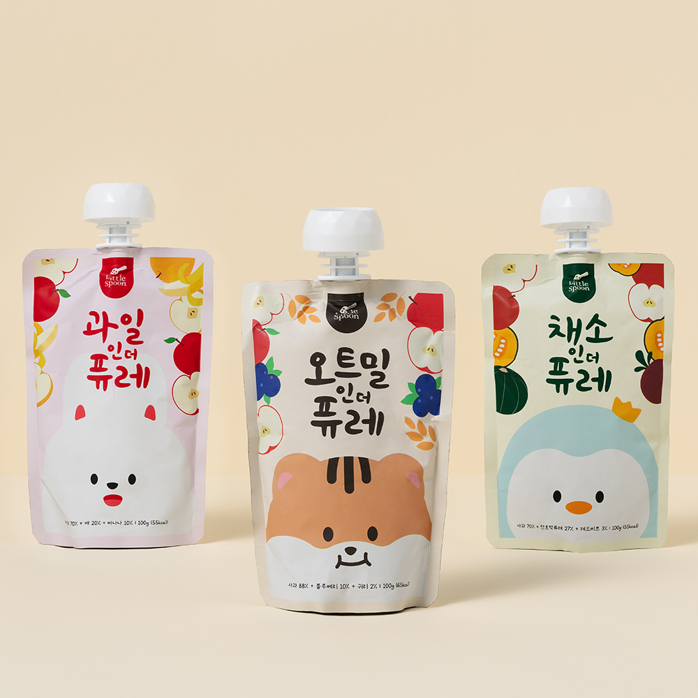 리틀스푼 아기 퓨레 20팩 골라 담기 과일 오트밀 채소 6개월 7개월 돌 이유식 간식