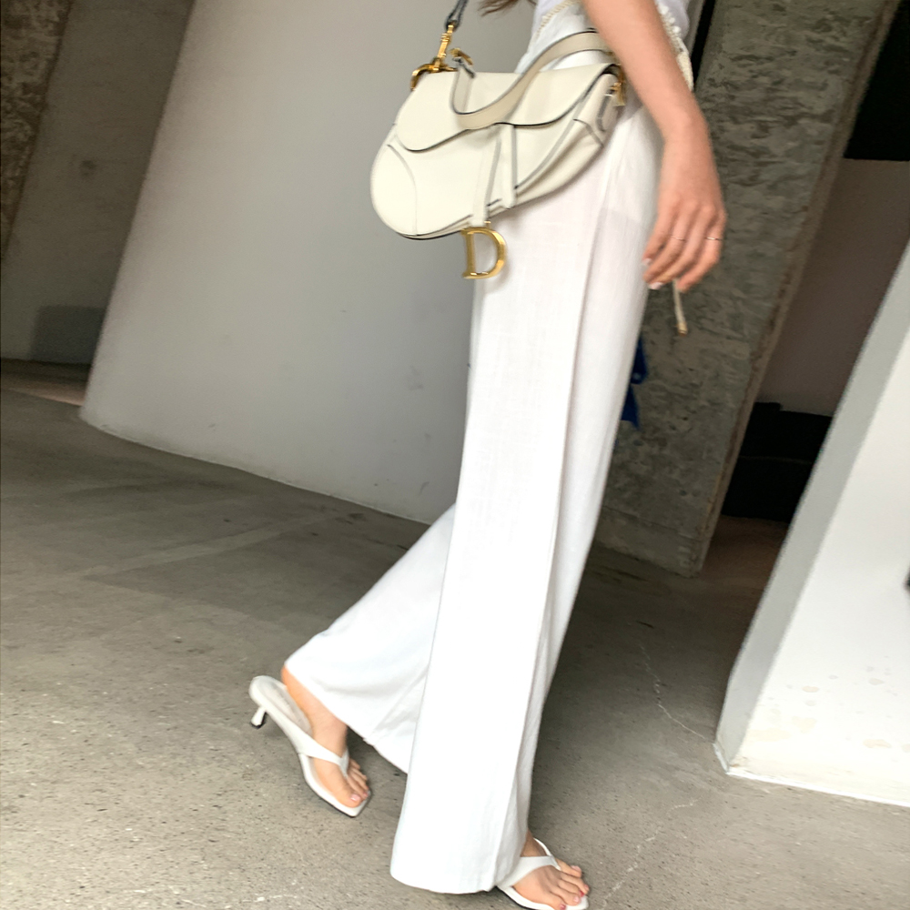 루마이 린넨 와이드 팬츠 벨트 세트 - 상세 이미지 2