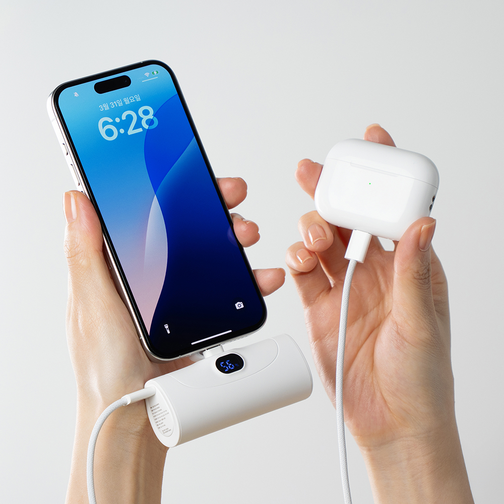 시홈 도킹형 보조배터리 기내반입 일체형 미니 C타입 5000mAh 이미지 2
