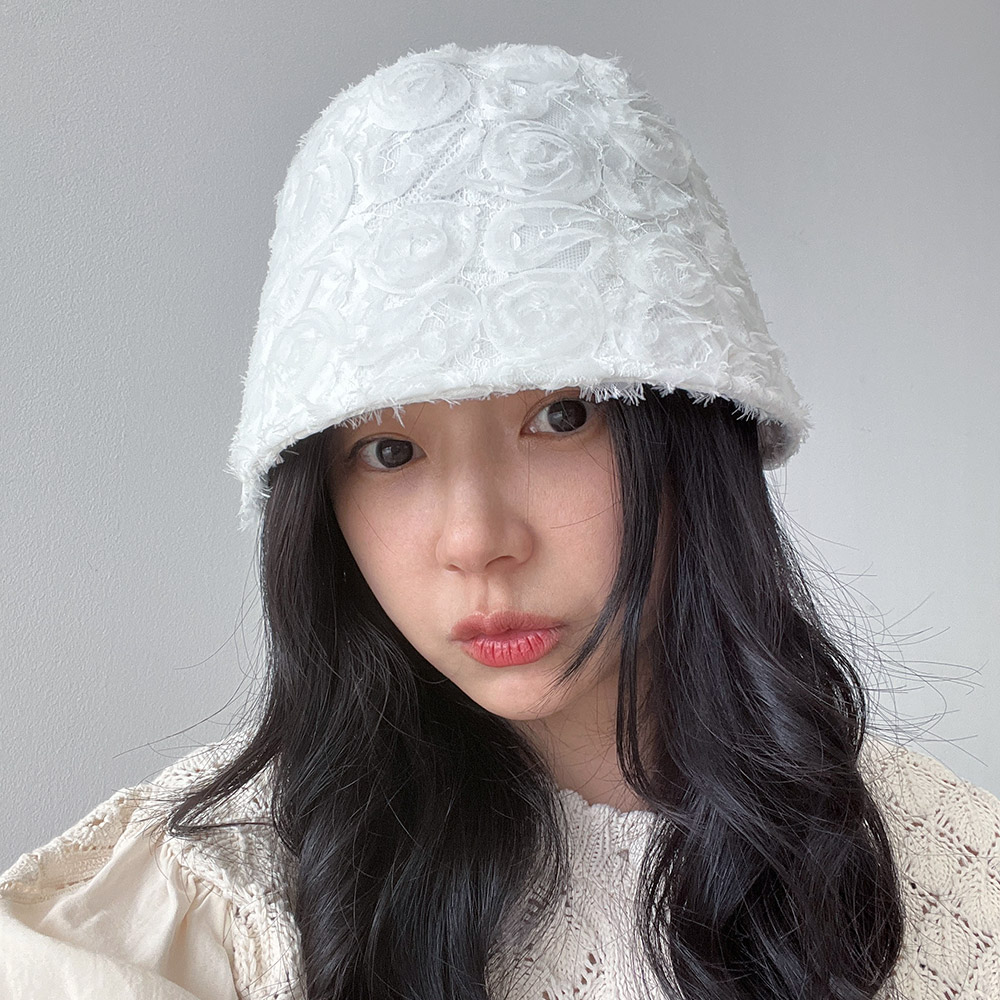 플라워 패턴 링클 버킷햇 벙거지 봄 여름 숏챙 플로피햇 - 상세 이미지 2
