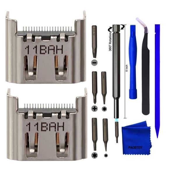 PAOBTEIY 2pcs HDMI Port Replacement for Playstation 4 With 10 in 1 Kits, Display Socket Connector Ja : seoyeongmall