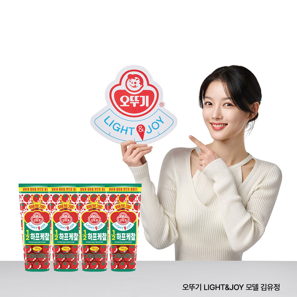 오뚜기 LIGHT&JOY 1/2 하프케찹 760g 4개 - 상품 이미지