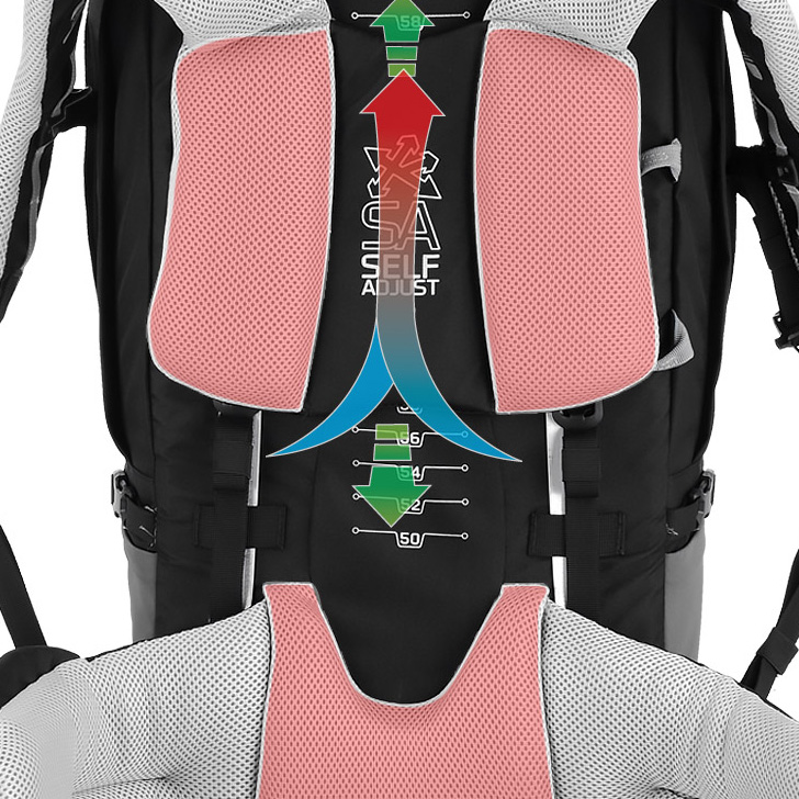 반고 셰르파 등산 가방 70L, 섀도우블랙 - 상세 이미지 4