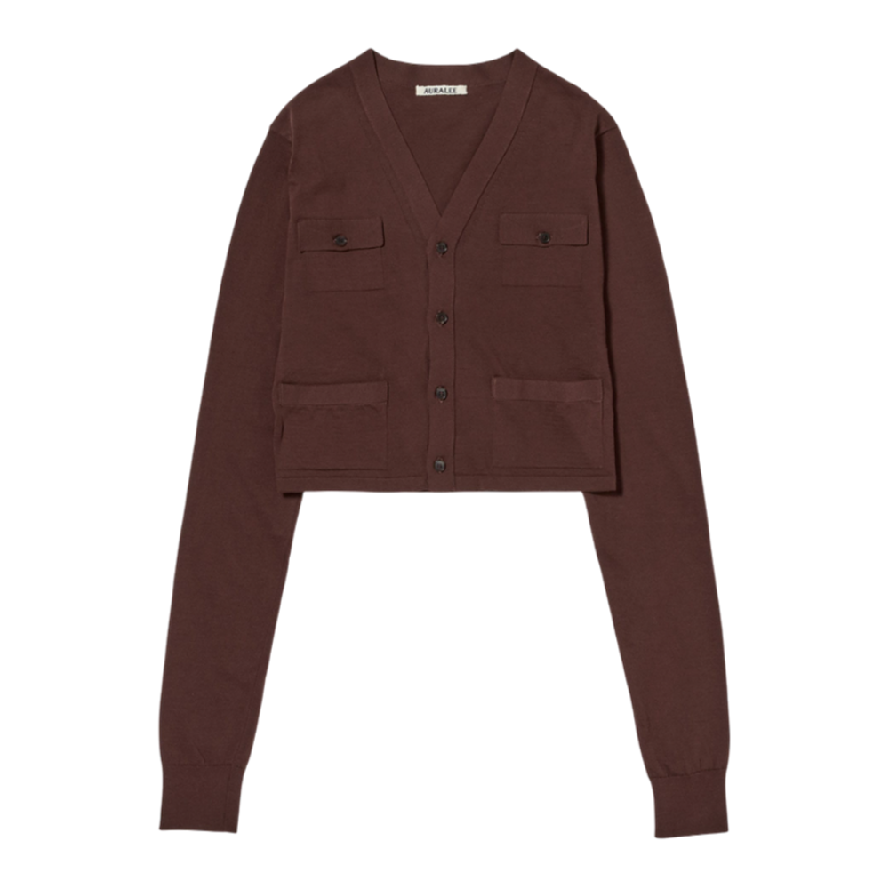 오라리 우먼즈 가디건 SUPER HIGH GAUGE COTTON KNIT CARDIGAN 25SS - 메인 이미지