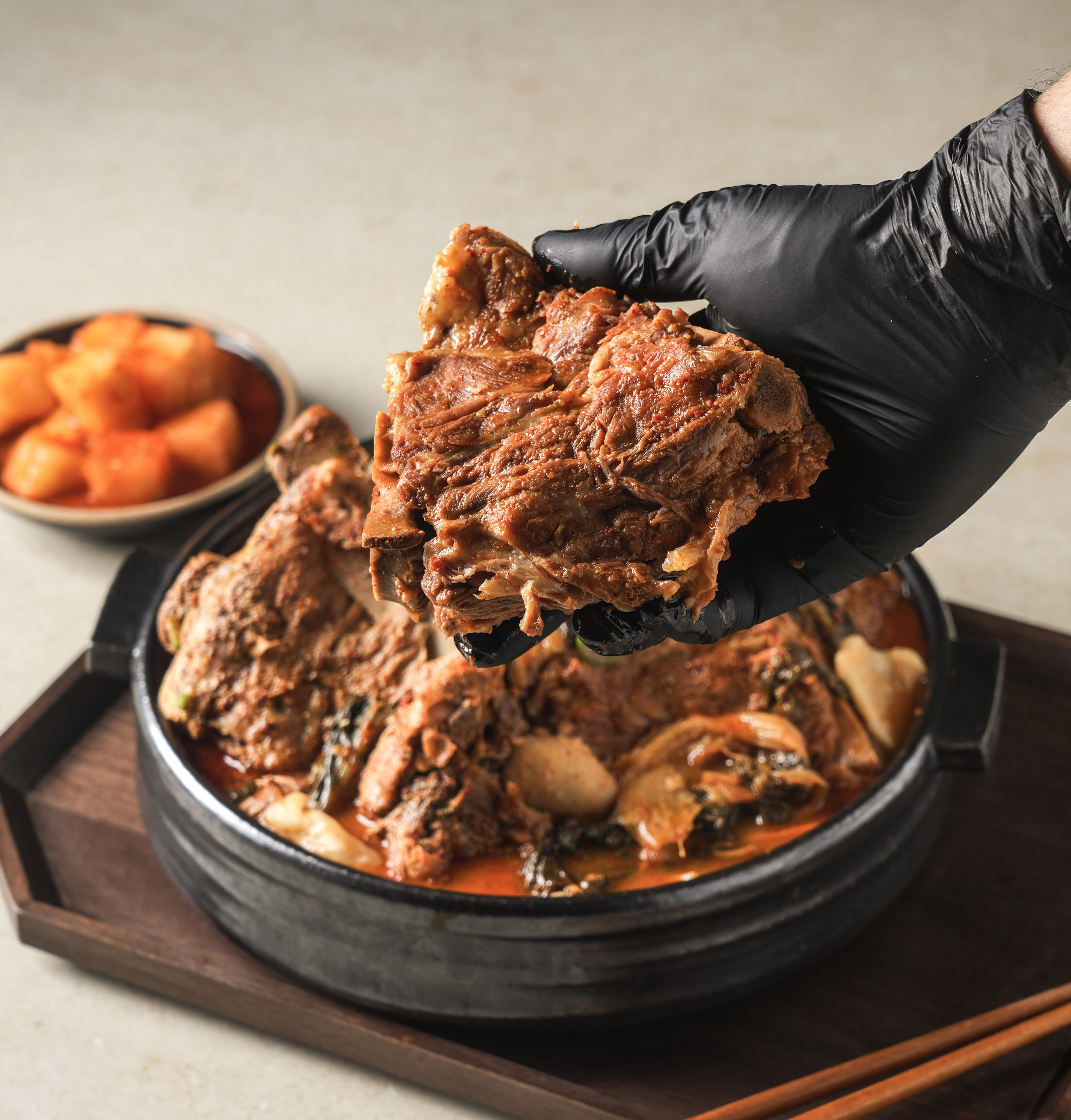 국산100 목뼈 리얼 뼈해장국 소분1kg 1팩수제 시래기/우거지 감자탕 밀키트 아차산산아래 이미지 2
