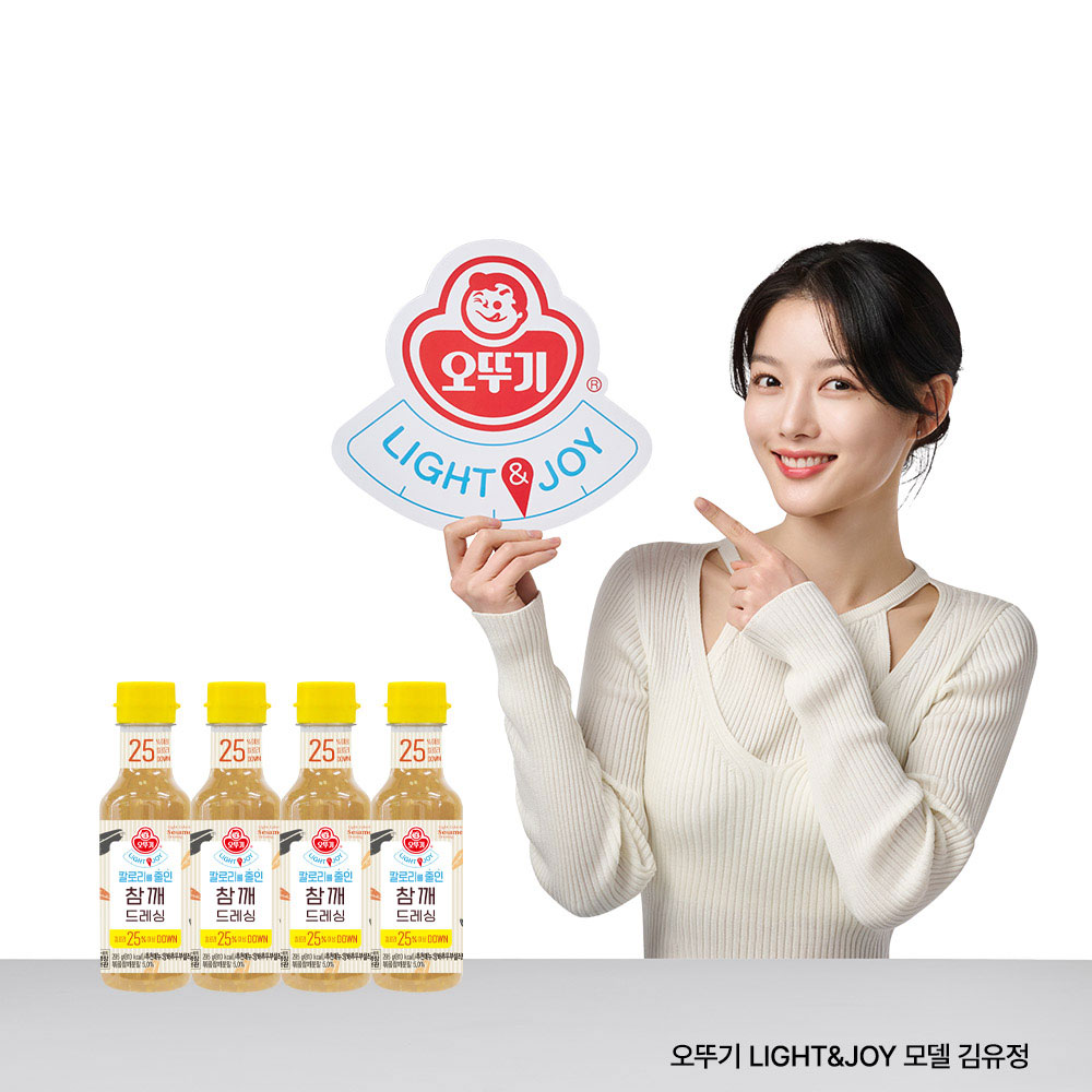 오뚜기 LIGHT&JOY 칼로리를 줄인 참깨 드레싱 295g 4개 - 상품 이미지