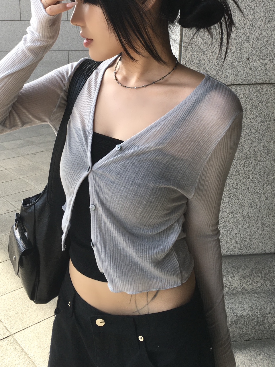 [햇빛가림용🌞💛] 클로버 썸머 후들 시스루 가디건 (6color) 상세 이미지 55